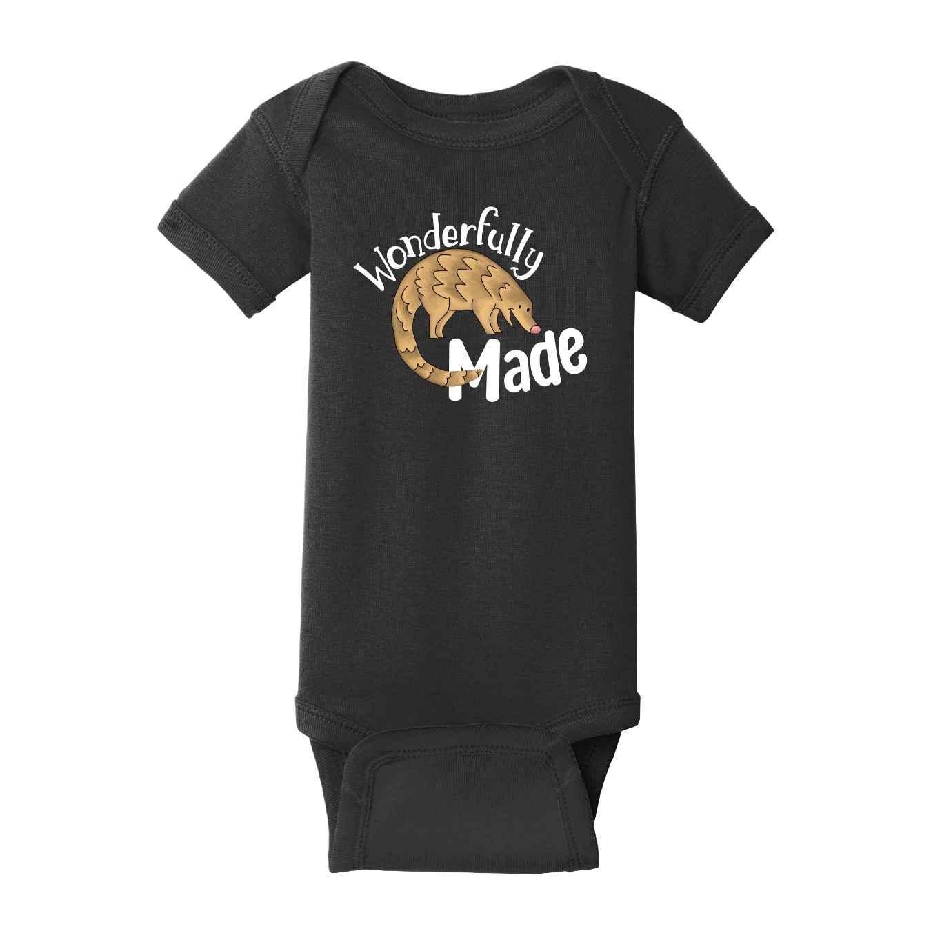 “Wonderfully Made” Pangolin Baby Rib Bodysuit - PRE-ORDER