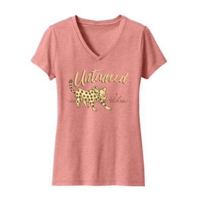 “Untamed” Leopard Women’s Perfect Blend V-Neck T-Shirt - PRE-ORDER