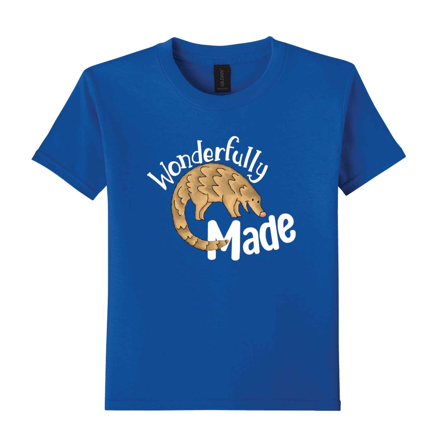 “Wonderfully Made” Pangolin Youth Softstyle T-shirt - PRE-ORDER